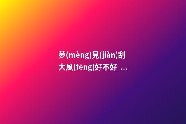 夢(mèng)見(jiàn)刮大風(fēng)好不好，小說(shuō)數(shù)萬(wàn)士兵操練
